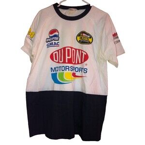 Vintage 90s NASCAR Jeff Gordon #24 DuPont Racing Sponsor Shirt Men's L RARE